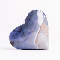 Agate, Blue Flower- Heart