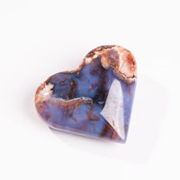 Agate, Blue Flower- Heart