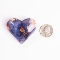 Agate, Blue Flower- Heart