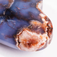 Agate, Blue Flower- Heart