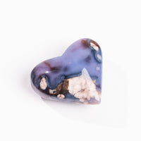 Agate, Blue Flower- Heart