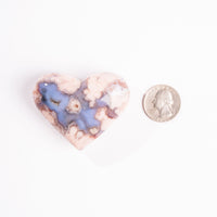 Agate, Blue Flower- Heart