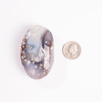 Agate, Blue Flower- Palm