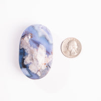 Agate, Blue Flower- Palm