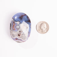 Agate, Blue Flower- Palm