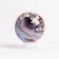 Agate, Blue Flower- Sphere