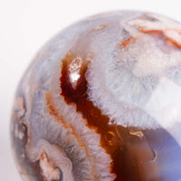 Agate, Blue Flower- Sphere