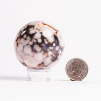Agate, Blue Flower- Sphere