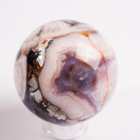 Agate, Blue Flower- Sphere