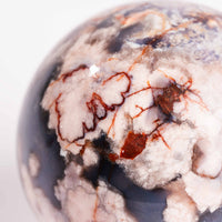 Agate, Blue Flower- Sphere