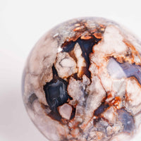 Agate, Blue Flower- Sphere