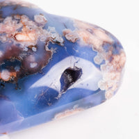Agate, Blue Flower- Heart