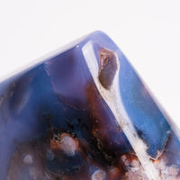Agate, Blue Flower- Heart
