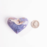 Agate, Blue Flower- Heart