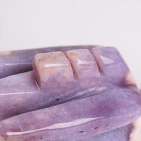 Agate, Blue Flower- Dragon Head Carving