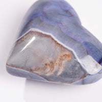 Agate, Blue Flower- Heart