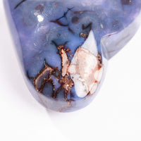 Agate, Blue Flower- Heart