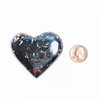Covellite - Heart, Polished