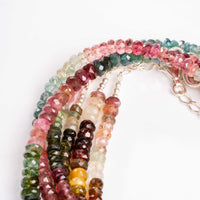 Tourmaline, Mixed - Faceted Necklace