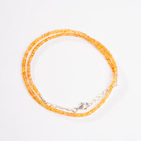 Sapphire, Yellow- Beaded Necklace