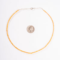 Sapphire, Yellow- Beaded Necklace