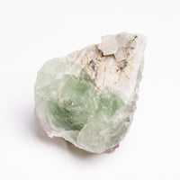 Barite on Green Fluorite