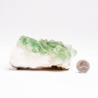 Barite on Green Fluorite
