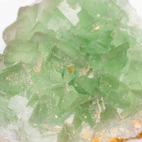 Barite on Green Fluorite
