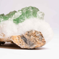 Barite on Green Fluorite