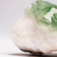 Barite on Green Fluorite