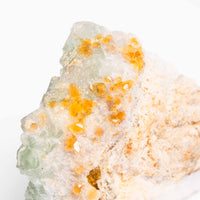 Barite on Green Fluorite