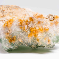 Barite on Green Fluorite