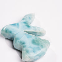Larimar-Bunny Carving
