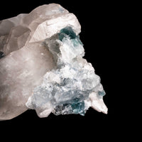 Quartz, w/ Blue Fluorite