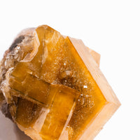 Yellow Barite on Fluorite - Bladed Cluster