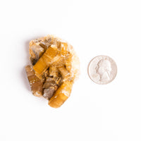 Yellow Barite on Fluorite - Bladed Cluster