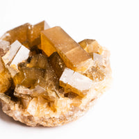 Yellow Barite on Fluorite - Bladed Cluster