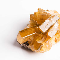 Yellow Barite on Fluorite - Bladed Cluster