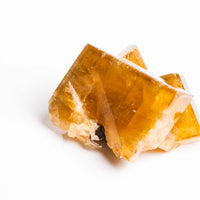 Yellow Barite on Fluorite - Bladed Cluster