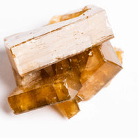 Yellow Barite on Fluorite - Bladed Cluster
