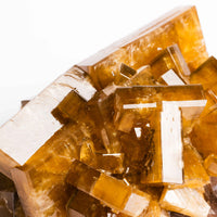 Yellow Barite on Fluorite - Bladed Cluster