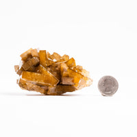 Yellow Barite on Fluorite - Bladed Cluster