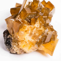 Yellow Barite on Fluorite - Bladed Cluster