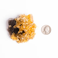 Yellow Barite on Fluorite - Bladed Cluster