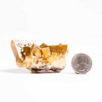 Yellow Barite on Fluorite - Bladed Cluster