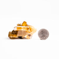 Yellow Barite on Fluorite - Bladed Cluster