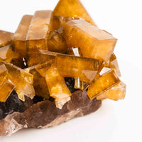 Yellow Barite on Fluorite - Bladed Cluster