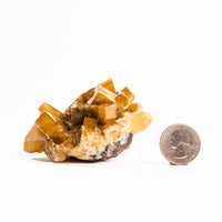 Yellow Barite on Fluorite - Bladed Cluster