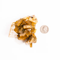 Yellow Barite on Fluorite - Bladed Cluster