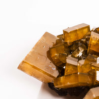 Yellow Barite on Fluorite - Bladed Cluster